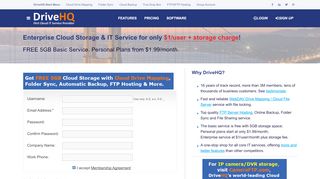 
                            3. Sign up a free DriveHQ Cloud Service account