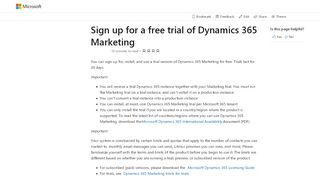 
                            7. Sign up and install a free trial (Dynamics 365 for Marketing) | Microsoft ...