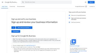 
                            4. Sign up and review your business information - Google My Business ...