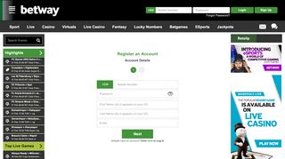 
                            3. Sign up and start betting - Betway Nigeria
