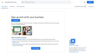 
                            4. Sign up and verify your business - Google My Business Help
