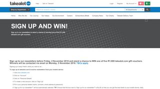 
                            7. Sign up and win! « Takealot.com