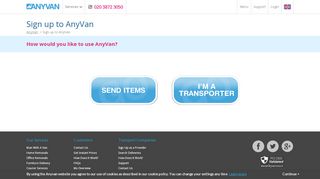 
                            1. Sign up | AnyVan – The Delivery Auction Site - AnyVan.com