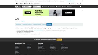 
                            4. Sign Up - API - Magicseaweed.com