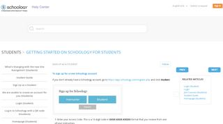 
                            9. Sign Up as a Student – Schoology Support