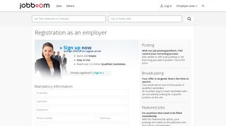 
                            3. Sign-up as an Employer | Jobboom