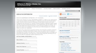 
                            3. SIGN-UP AS DISTRIBUTOR | Alliance In Motion Global, Inc.