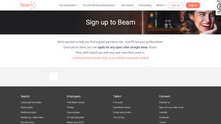 
                            10. SIGN UP AS TALENT – Beam Australia