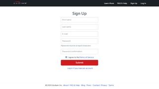 
                            13. Sign Up - Audiam