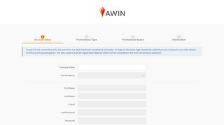 
                            1. Sign up - Awin