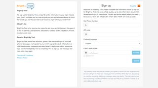 
                            8. Sign up - BBT - Bright by Text