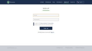 
                            3. Sign Up - Browsec