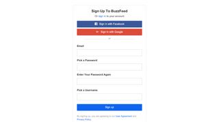 
                            1. Sign Up - BuzzFeed