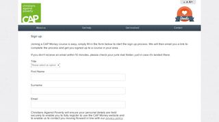 
                            4. Sign up - CAP Money Course | Christians Against Poverty
