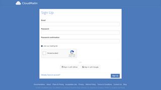 
                            1. Sign Up - Cloudmailin