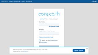 
                            7. SIGN UP - Coins.co.th