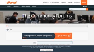 
                            8. Sign up | cPanel Forums