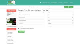 
                            3. Sign up - create new account on SMS Punch