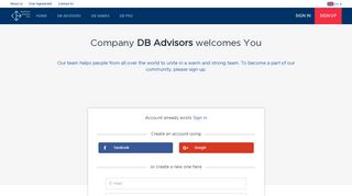 
                            8. Sign up - DB Advisors
