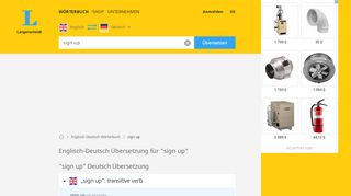 
                            6. sign up - Deutsch-Übersetzung - Langenscheidt Englisch-Deutsch ...