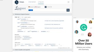 
                            1. sign up - Deutsch-Übersetzung – Linguee Wörterbuch