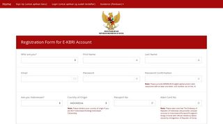 
                            2. Sign Up - eKBRI : Indonesian Embassy in South Korea Electronic ...
