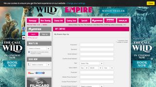 
                            5. Sign up - EMPIRE CINEMAS