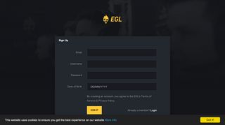 
                            13. Sign Up - European Gaming League