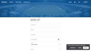 
                            2. Sign Up - Fantrax