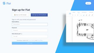 
                            2. Sign up - Flat