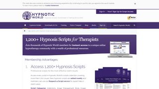 
                            3. Sign Up for 1,200+ Hypnosis Scripts Access and More... | Hypnotic World