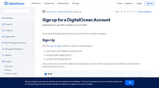 
                            5. Sign up for a DigitalOcean Account :: DigitalOcean Product ...