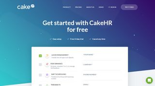 
                            3. Sign Up For a Free 14-Day Trial! | CakeHR