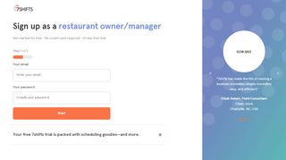 
                            2. Sign Up for a Free Account | 7shifts