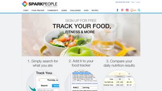 
                            3. Sign up for a free Nutrition Tracker | SparkPeople