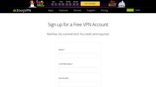 
                            9. Sign Up for a FREE VPN account - Zoog VPN