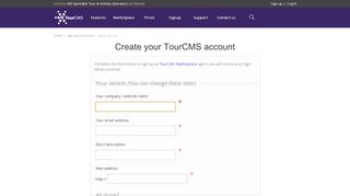 
                            3. Sign up for a TourCMS agent account