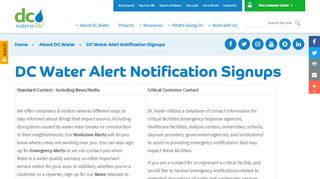 
                            7. Sign up for Alerts | DCWater.com