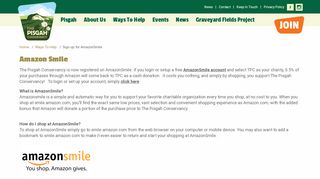 
                            9. Sign up for AmazonSmile - Pisgah Conservancy