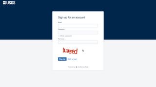 
                            8. Sign up for an account - Service Desk - myUSGS