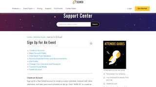 
                            3. Sign Up For An Event – Sched Support