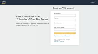
                            1. Sign up for AWS - Amazon.com