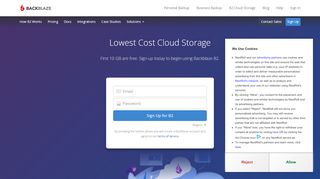 
                            10. Sign Up for B2 Cloud Storage - Backblaze