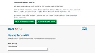 
                            5. Sign up for baby emails | Start4Life - NHS