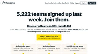 
                            7. Sign up for Basecamp 3