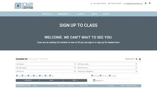 
                            13. SIGN UP FOR CLASSES | O2 Training Centre