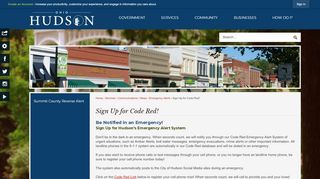 
                            3. Sign Up for Code Red! | Hudson, OH - Official Website - City of Hudson