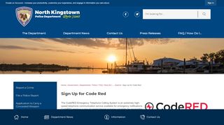 
                            8. Sign Up for Code Red | North Kingstown, RI