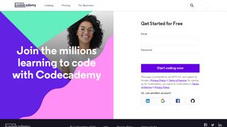 
                            4. Sign up for Codecademy | 7 Day Trial of Pro Features