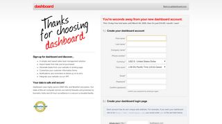 
                            4. Sign up for dashboard - Lead management platform